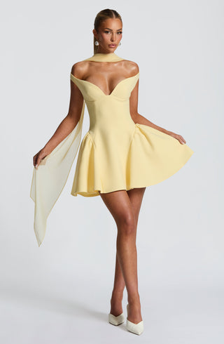 Marla Mini Dress - Lemon